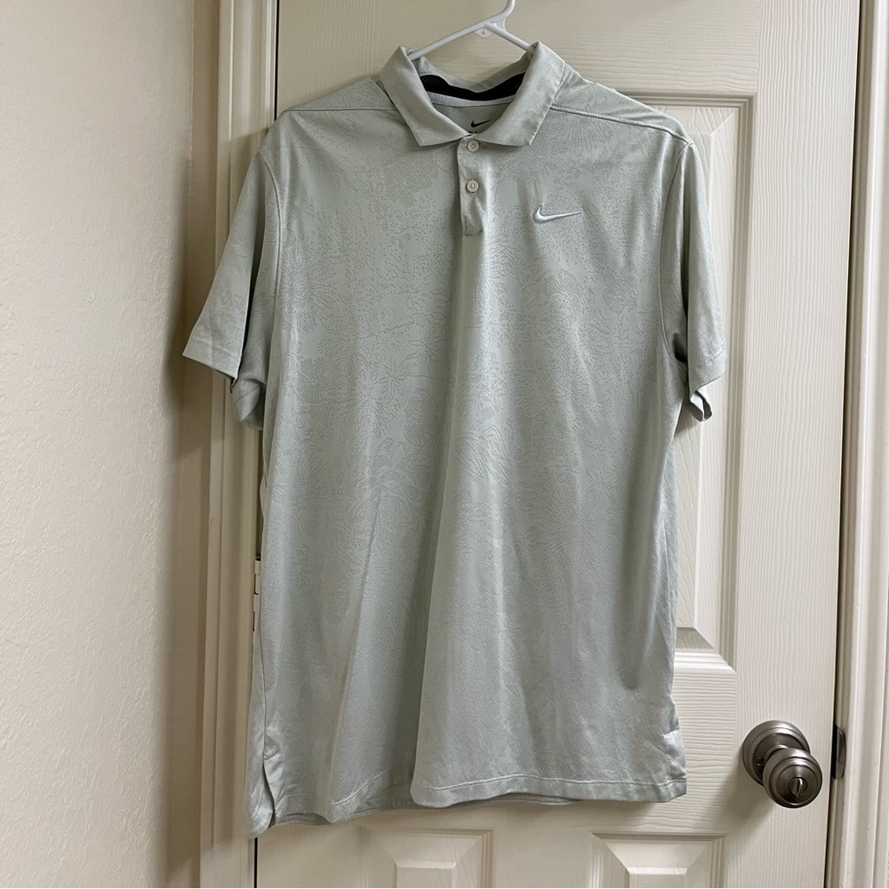 Nike pastel green Hawaii Hawaiian golf polo dri-fit collar shirt PGA